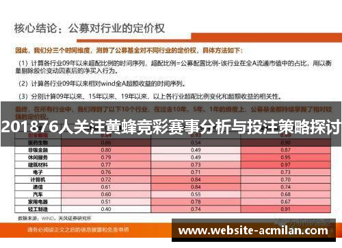 201876人关注黄蜂竞彩赛事分析与投注策略探讨
